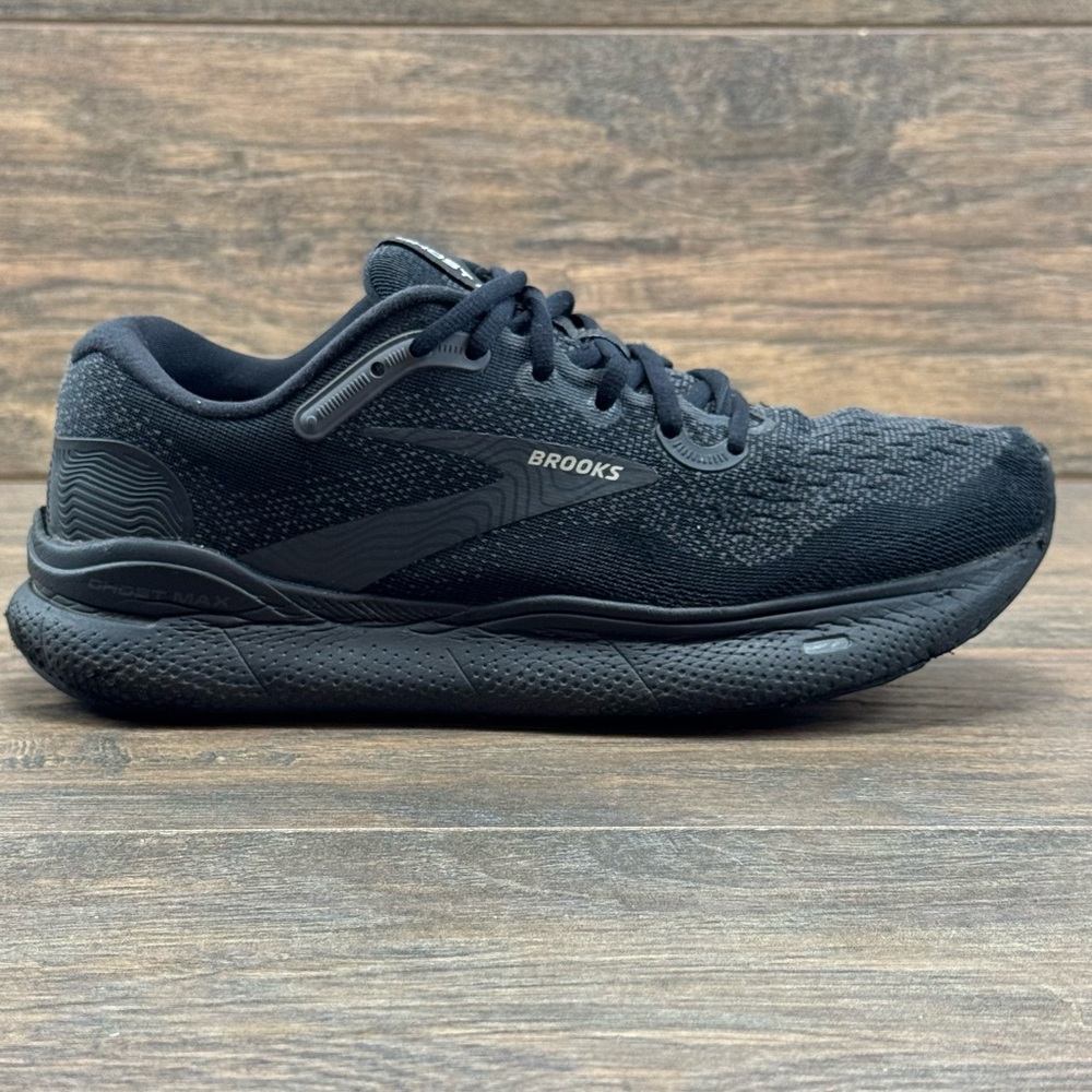 Brooks Shoes Womens 9 Ghost Max Black Athletic Running Walking Sneakers-READ